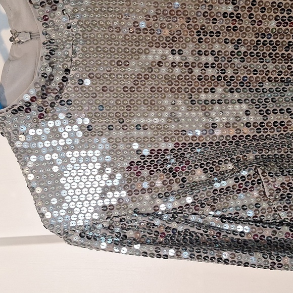 Ted baker silver sequin dress sz xl. christmas, new years eve - Picture 3 of 5